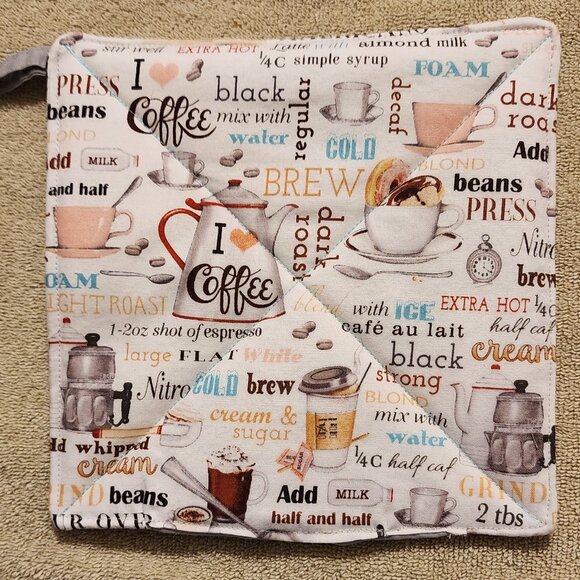 Pot holder or Hot Pad- I love coffee - Picture 1 of 3